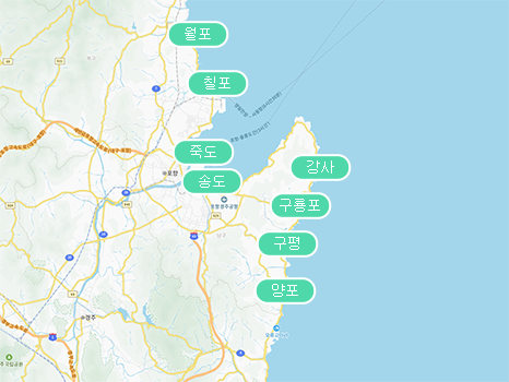 해양 방사능 신호등 지도 이미지